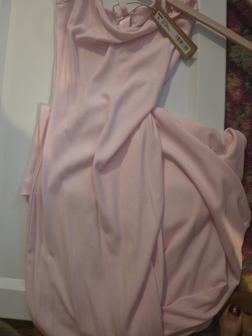 NWT SKIMS SOFT LOUNGE LONG SLIP DRESS IN CHERRY BLOSSOM XS